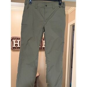 Duluth Trading Co Mens Standard Fit Work Pants Tan Khaki Ripstop 34x30 Utility
